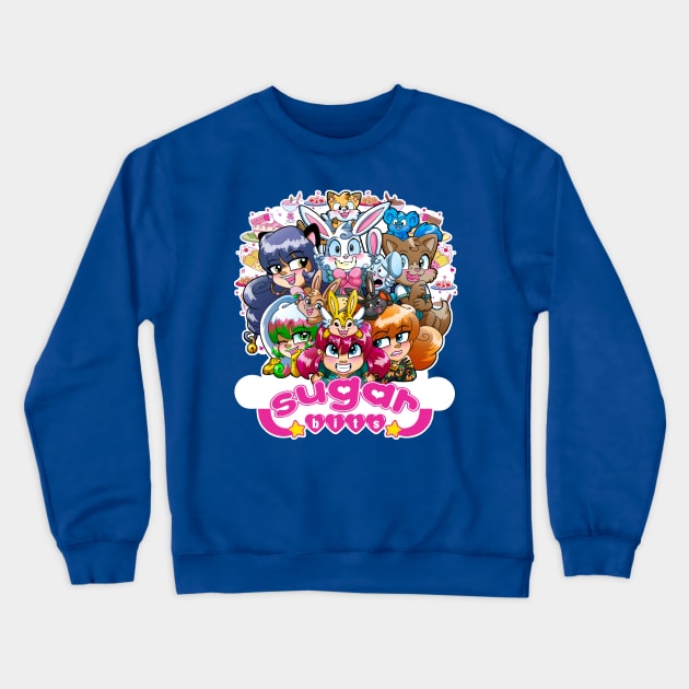 Sugar Bits 3 Crewneck Sweatshirt by Zorilita